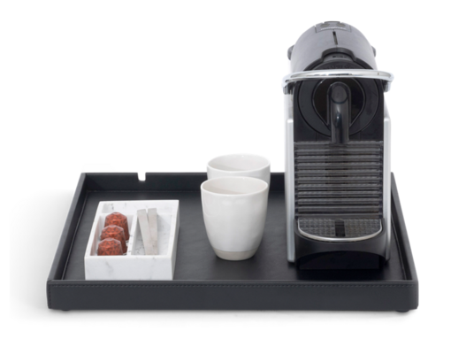  Black Square Welcome Tray